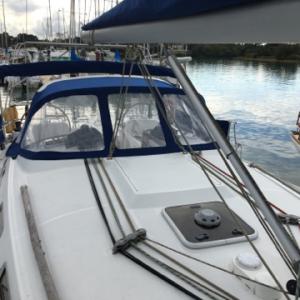 Réalisation d'un taud de cockpit